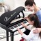Costway 31 Keys Kids Piano Keyboard Toy Toddler Musical Instrument with Stool & Microphone Black/Pink/White